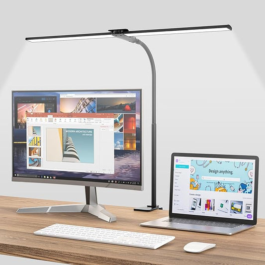 Hensam Desk Lamp for Home Office, Double Head Desk Light by Hensam