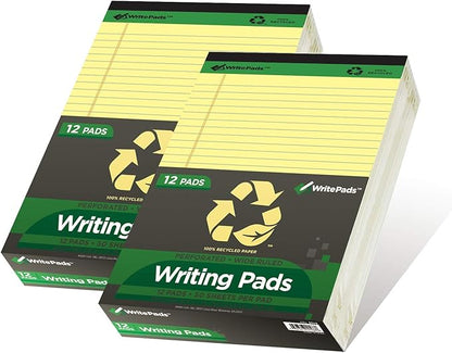 KAISA Legal Pad Writing Pads, 8.5"x11.75" Wide Ruled, 56GSM Paper Notepads by KAISA