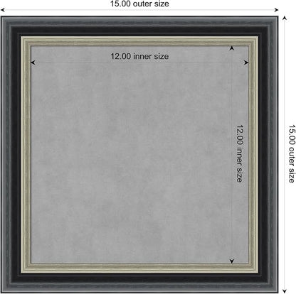Amanti Art Black Framed Magnetic Board 15x15 X-Small Vision Board - Image 4