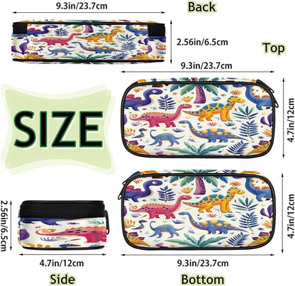 Pardick Pencil Case，Dinosaurs Cute Big Capacity Pencil Pouch Coin Pouch - Image 4