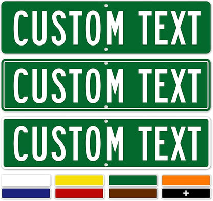 Custom Street Sign, Road/Address Sign, 8 Colors, Reflective Option, Mounting by MySignCenter
