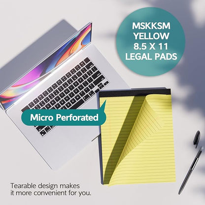 MSKKSM Legal Pads 8.5 x 11, 3 Pack Yellow Note Pads 8.5 x 11 Writing Pads - Image 4