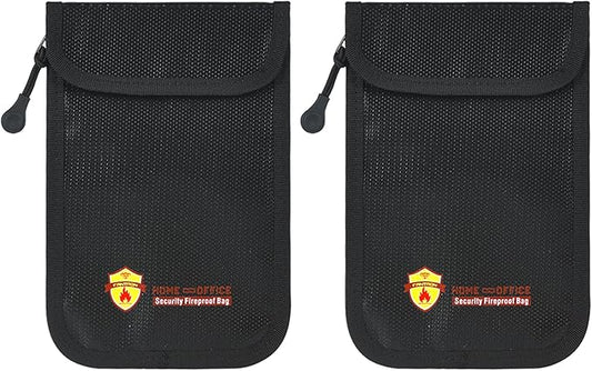 2 Pack Small Fireproof Wallet Pouch, Non-Itchy Waterproof Cash Bag by Unknown