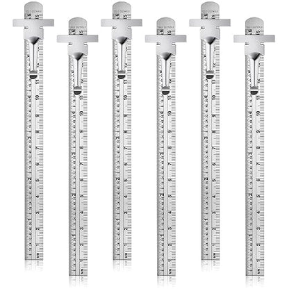 6 Pieces 6 Inch 15 cm Pocket Ruler Flexible Precision Stainless Steel Ruler by Frienda