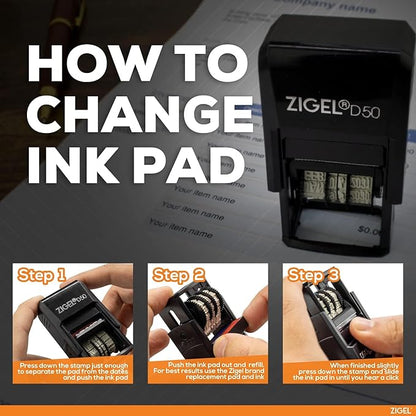 ZIGEL D50 Date Stamp with Approved - Image 9
