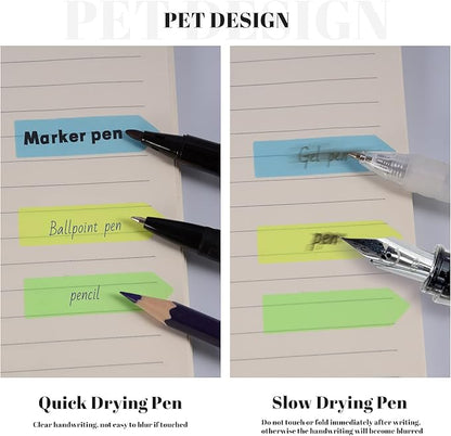 Golcellia Fluorescent Translucent Sticky Note Flags, Arrow Sticky Notes - Image 4