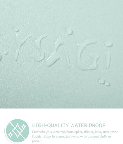 YSAGi Non-Slip Leather Desk Pad L Size, Waterproof Laptop Computer Desk - Image 3