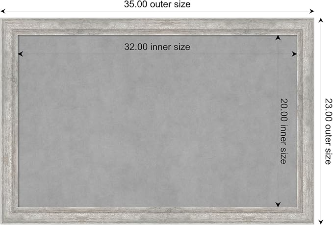 Amanti Art Silver Framed Magnetic Board 23x35 Large Vision Board - Image 4