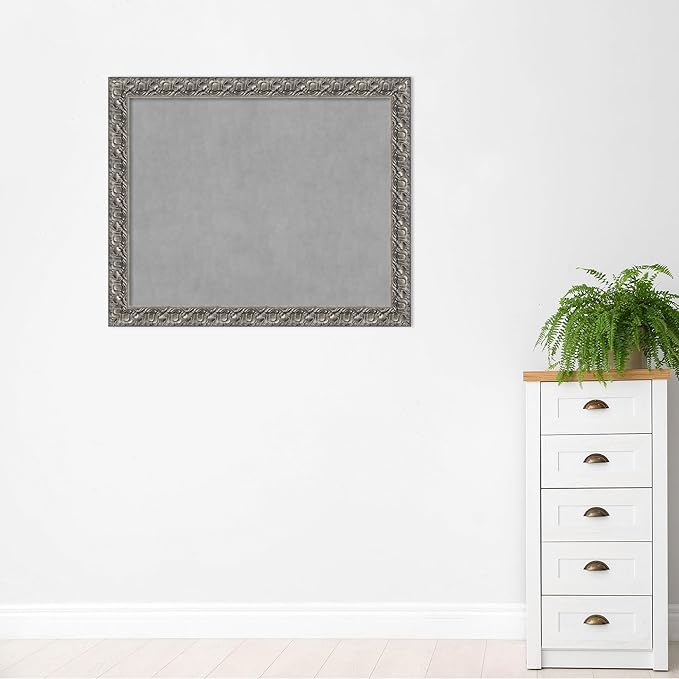 Amanti Art Silver Framed Magnetic Board 38x46 X-Large Vision Board - Image 5