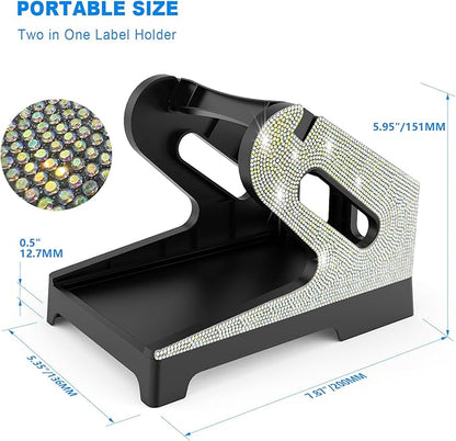 Vazioyar Shining Rhinestone Label Holder, Thermal Label Holder - Image 2