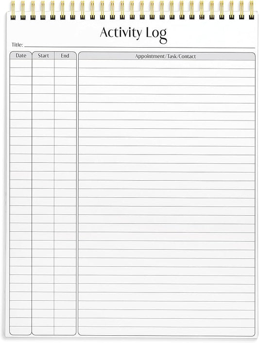 Better Office Products Activity Log Notepad, 8.5" x 11", Planning Note Pad by BetterOfficeProducts
