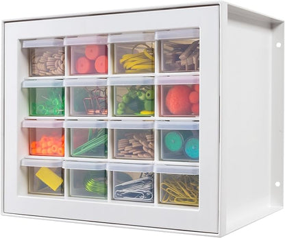 IRIS USA Small Drawer Organizer Storage, 16-Drawer Craft Cabinet by IRISUSA