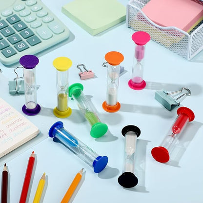 96 Pcs Back to School 5 Minute Sand Timer Bulk Colored Plastic Mini Multicolor - Image 7