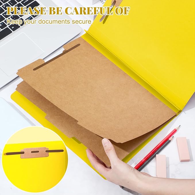 Skyygemm 48 Pcs Classification Folders Letter Size, 2 Divider Pressboard File - Image 4