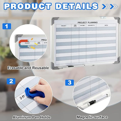 Lincia Project Planning Dry Erase Whiteboard Magnetic Dry Erase Board - Image 3