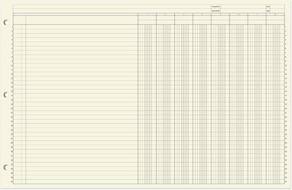 BookFactory Ledger Pad/Large 8 Column Accounting Ledger Columnar Pads - Image 2
