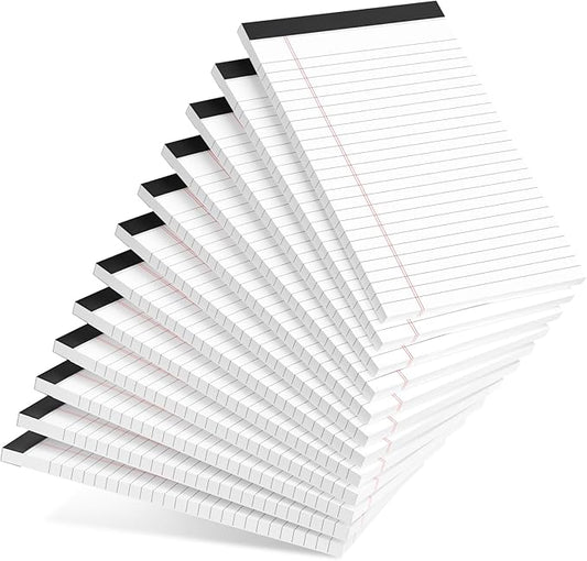 AILZFEI 12pcs Small Note Pad 5x8 College Ruled White Legal Pads Paper Notepads by Unknown