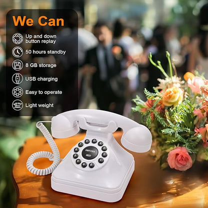 Rotkfst Guest Book Audio Wedding Phone, Record Voice Messages, Retro Guest Book - Image 5