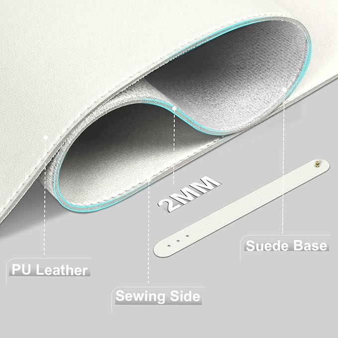 Leather Desk Pad Protector, Desk Mat, Large Mouse Pad, Non-Slip Desk Blotter - Image 2