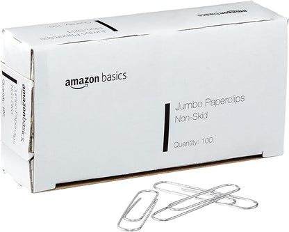 Amazon Basics Jumbo Size Office Paper Clips, Non Skid - Image 2