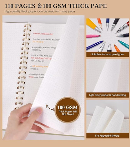 Dotted Notebook, Spiral Notebook Journal 8.5” x 11”, A4 Large Dot Grid Notebooks - Image 4