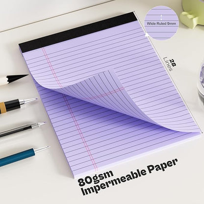360 Sheets Purple Legal Pads 8.5" x 11" Pack of 12 Note Pads Wide Ruled Lined - Image 4