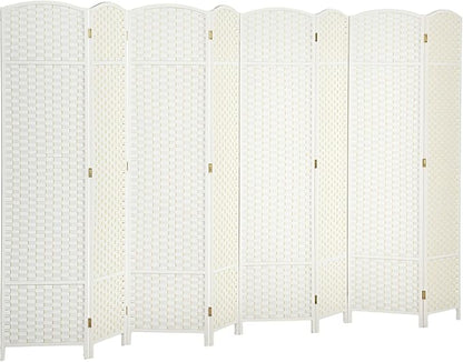 HOMCOM Room Divider, 8 Panel Folding Privacy Screen, 5.6' Tall Freestanding by HOMCOM