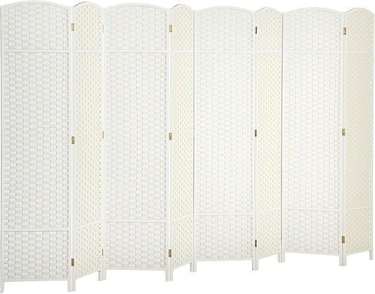 HOMCOM Room Divider, 8 Panel Folding Privacy Screen, 5.6' Tall Freestanding by HOMCOM