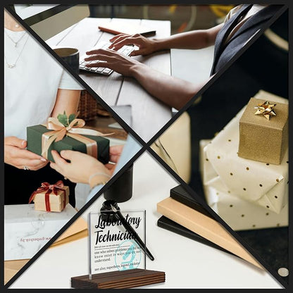 Laboratory Technician Gifts, Funny Appreciation Desk Sign - Image 6