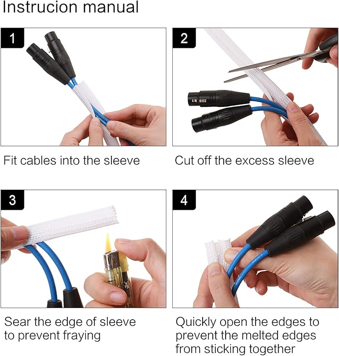 Alex Tech 10ft - 1/2 inch Cord Protector Wire Loom Tubing Cable Sleeve Split - Image 6