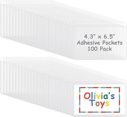 Jeyiour 100 Pcs Label Holders Adhesive Nameplate Pockets Storage Bin Labels by Jeyiour
