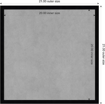 Amanti Art Black Framed Magnetic Board 21x21 Medium Vision Board - Image 4