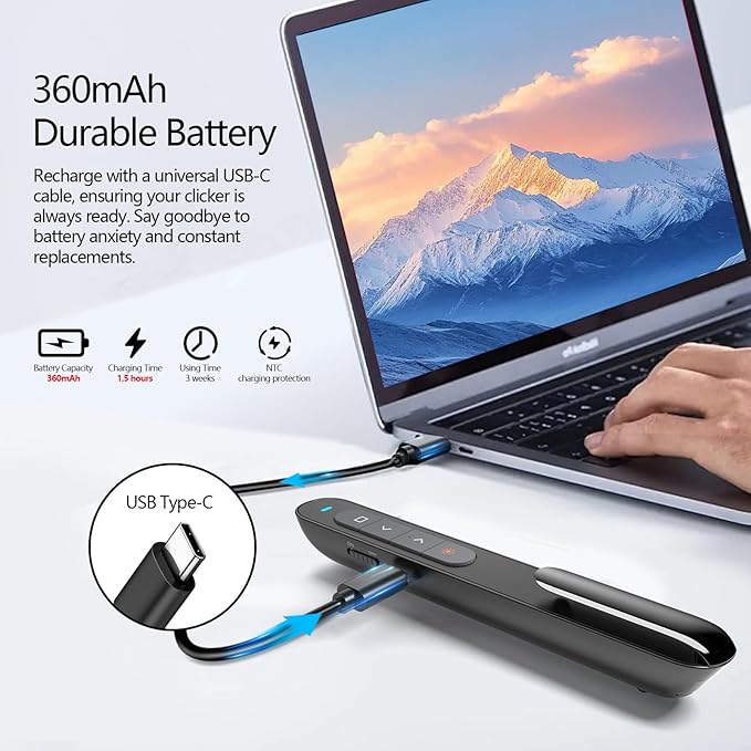 Norwii Rechargeable Bluetooth Presentation Clicker - Image 3