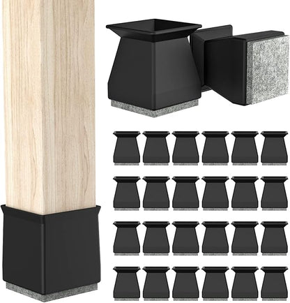 Square Chair Leg Protectors for Hardwood Floors, .7/8" by ComeHomeWithMe