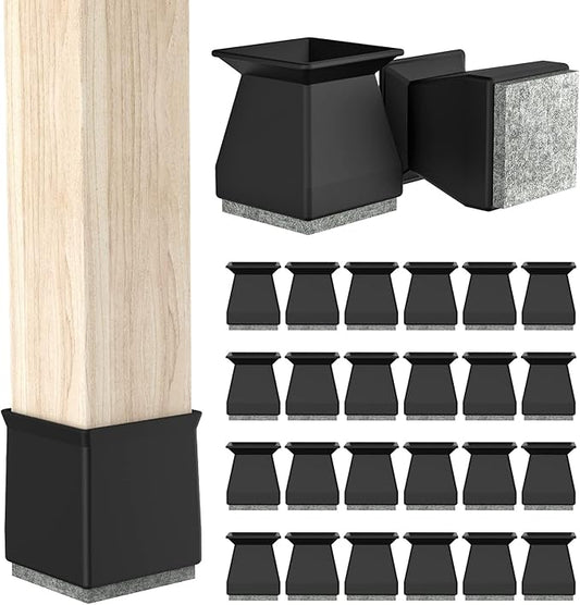 Square Chair Leg Protectors for Hardwood Floors, .7/8" by ComeHomeWithMe