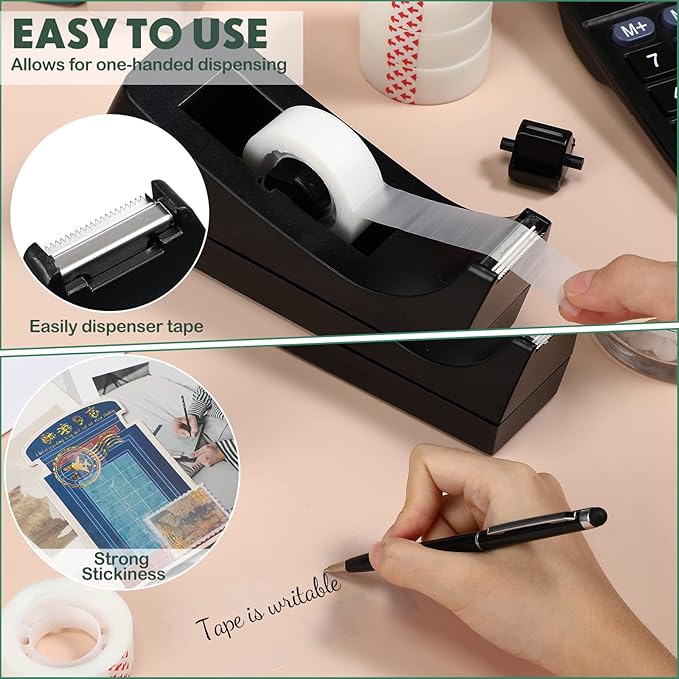 Yahenda 10 Pack Desktop Tape Dispenser Non Skid Base - Image 5