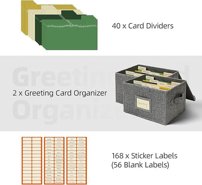 Vienrose Greeting Card Organizer Storage Box - Image 3