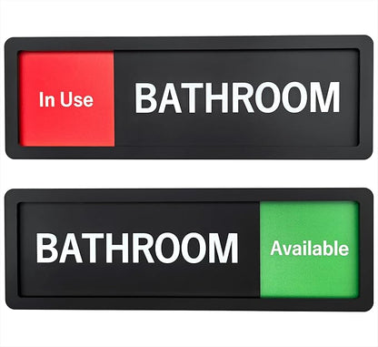 Bathroom Sign – In Use/Available Slide Switch Sign, Premium Durable Acrylic - Image 7