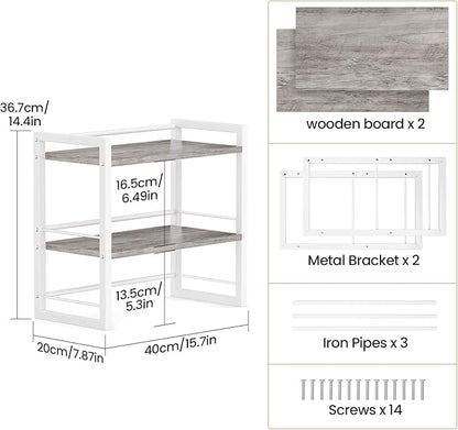 ART-GIFTREE Office Desk Shelf Organizer, Wood Desktop Bookshelf Supplies - Image 3