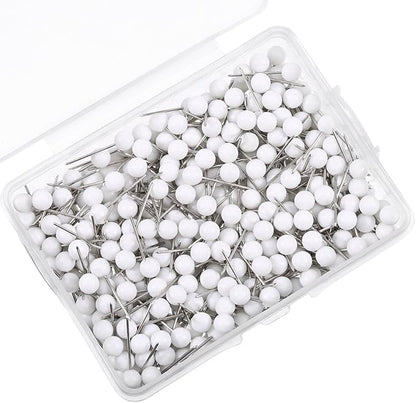 WILLBOND 500 Pack Map Push Pins Map Tacks Small Round Head Push Pins Thumb Tacks by Willbond+Technology+Limited