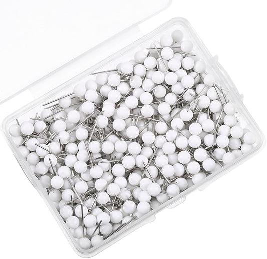 WILLBOND 500 Pack Map Push Pins Map Tacks Small Round Head Push Pins Thumb Tacks by Willbond+Technology+Limited