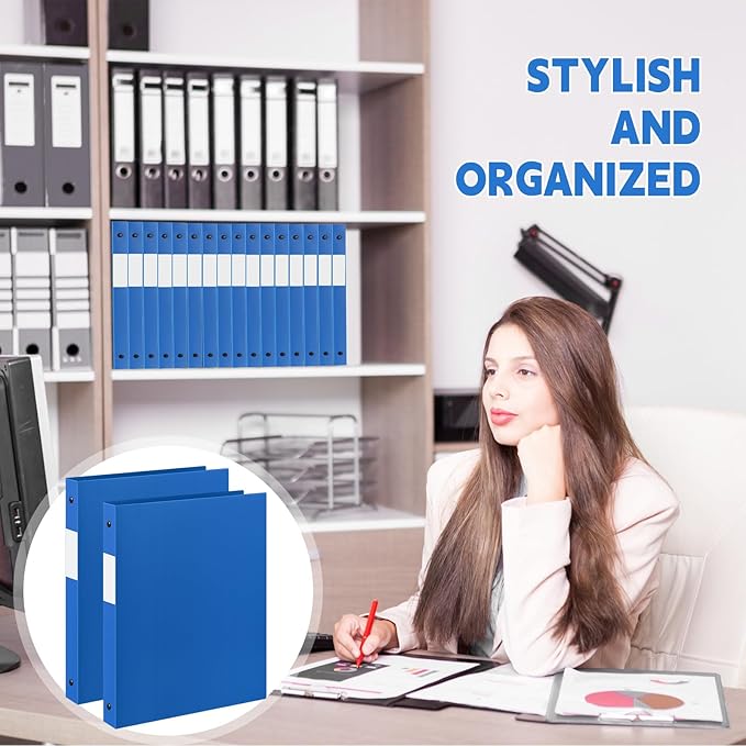 Henoyso 36 Pcs 3 Ring Binder 0.5 Inch Round Fits Letter Size 8.5'' x 11'' Paper - Image 6