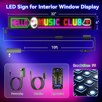 Large Programmable LED Sign, P5 Resolution Indoor Store LED Sign, - Image 3