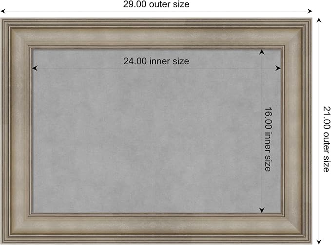 Amanti Art Silver Framed Magnetic Board 21x29 Medium Vision Board - Image 4