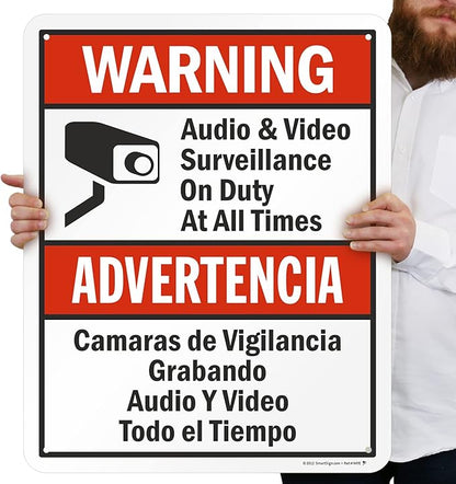 SmartSign 30 x 24 inch “Warning - Image 5