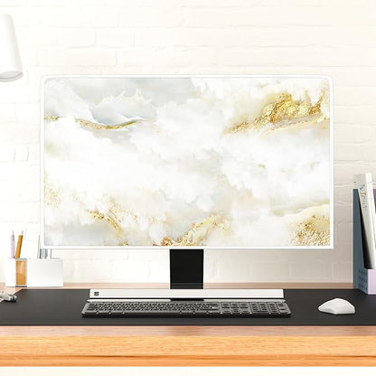 Baocicco White Gold Computer Monitor Cover - Image 4