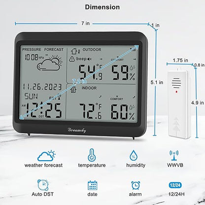 DreamSky Weather Station Indoor Outdoor Thermometer Wireless - Image 7