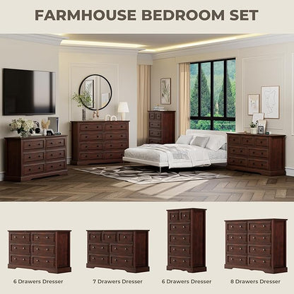 VVFLU Farmhouse 6 Drawer Dresser - Image 8