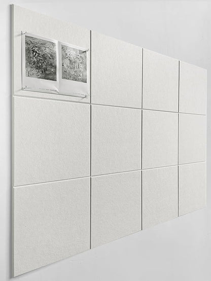 White Cork Board Tiles | Large Cork Board Alternative | Felt Wall Tiles | by DesignerManufacturerofInnovativeBulletinBoardSolutionsforHomeOffice