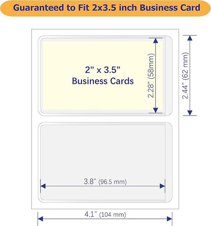 Clear Adhesive Business Card Pocket swith Side Open - Image 3